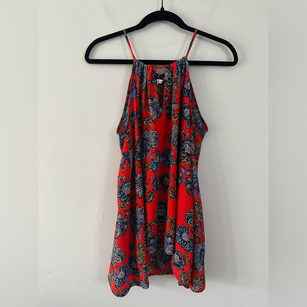 Collective Concepts Red Floral  Tank Top